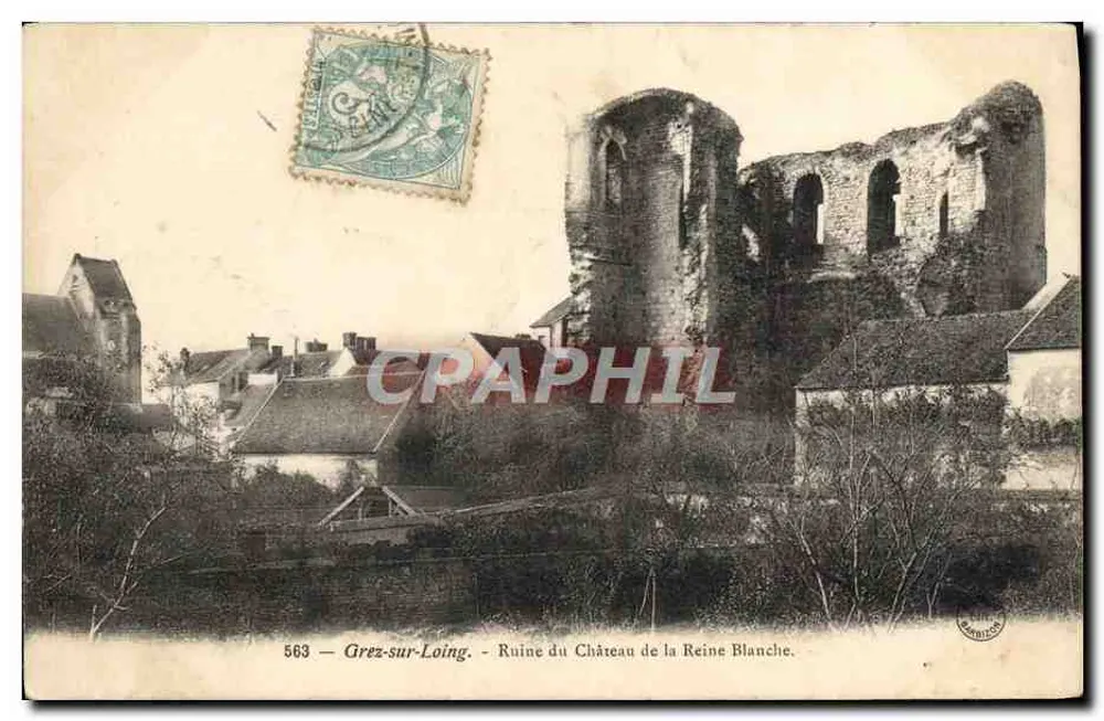 Grez-sur-Loing — Ruinen des Château de la Reine Blanche — Verlag Béchillon, Nr. 563 - Vorderseite