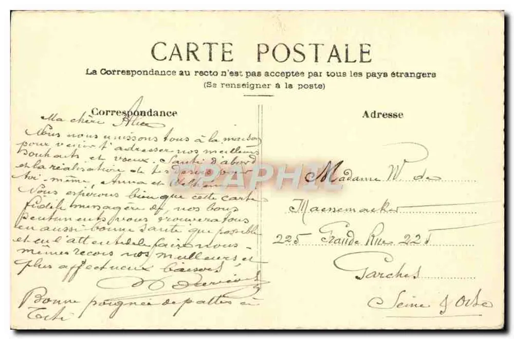 Rosas — desenho a lápis — H. Bannier, 1934 - Verso