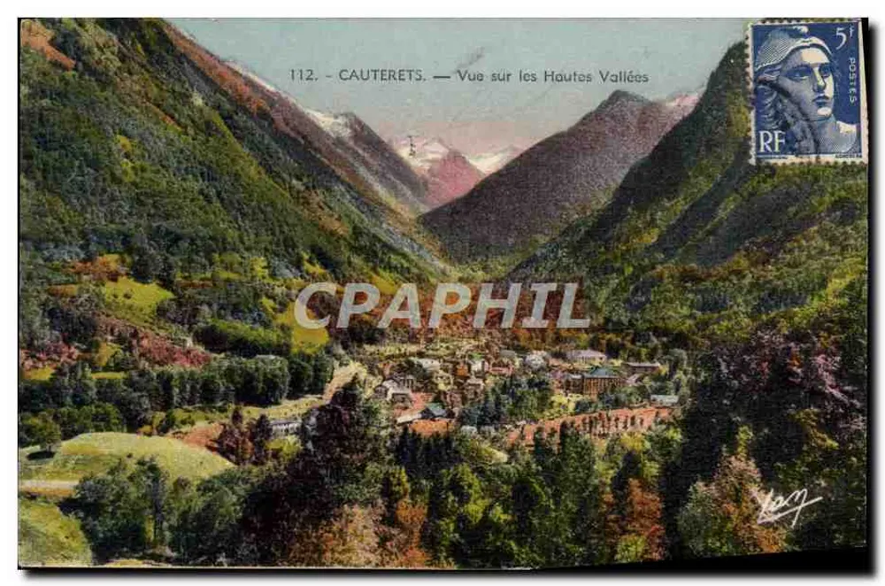 Cauterets — Vista sobre as Altas Vales — Edição fotográfica Quinault - Frente