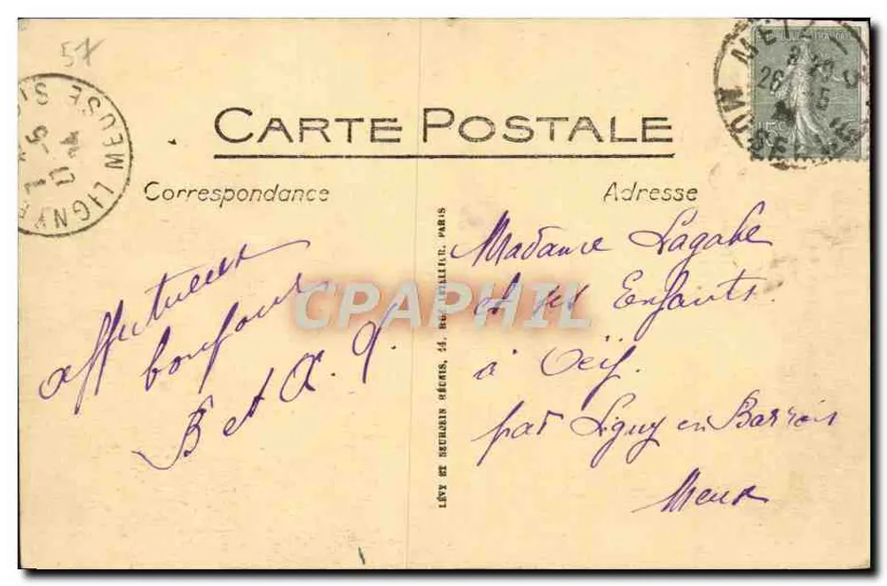 Metz - A Catedral (lado Leste) — Edição especial P. Mads, Metz, n°32 - Verso