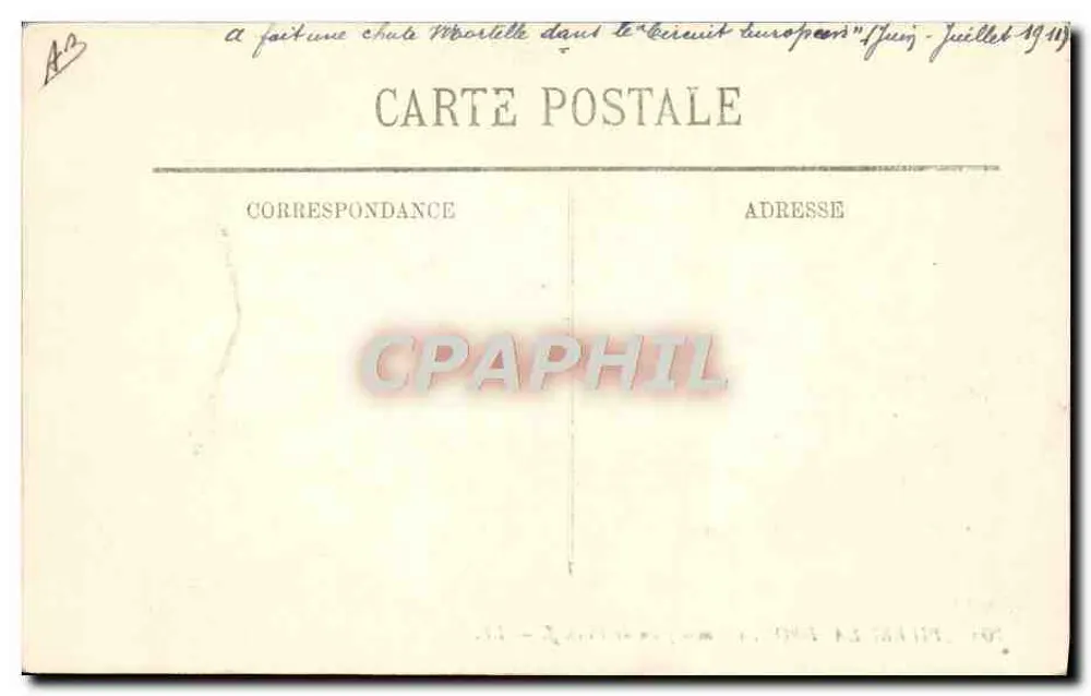 Pierre Landron sur monoplan de Pischoff — LL. n°206 - Verso