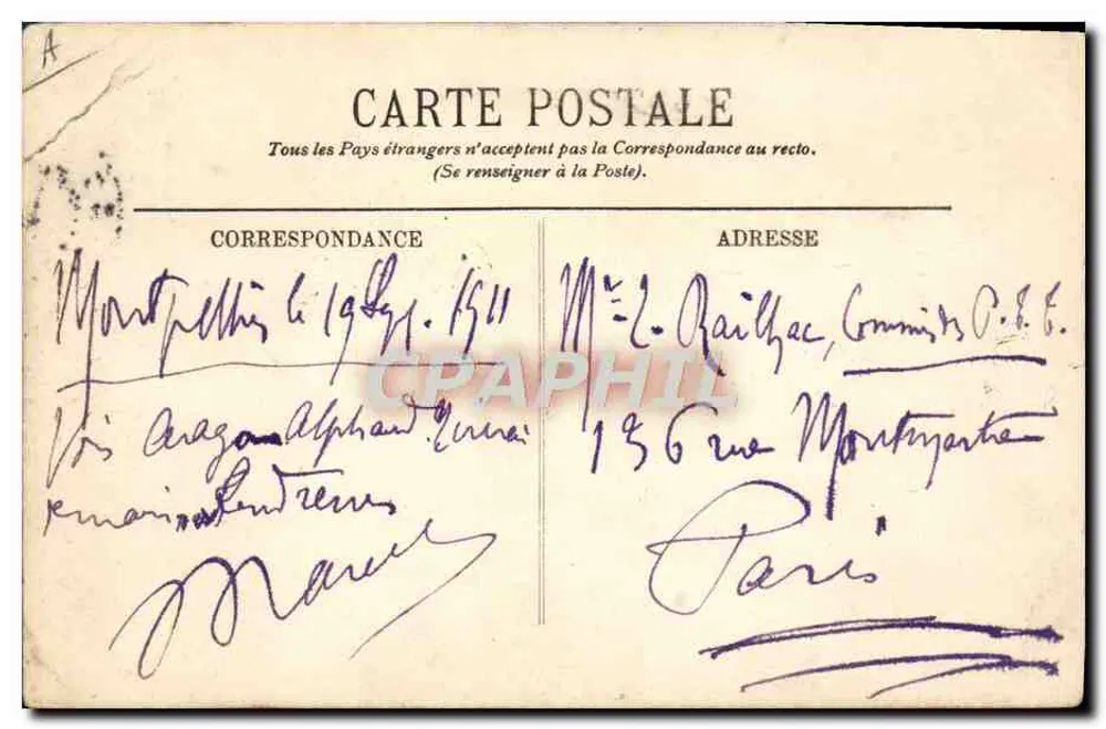 Le Record de Paulhan — Aérodrome de Montpellier — LL. (n°75) - Verso