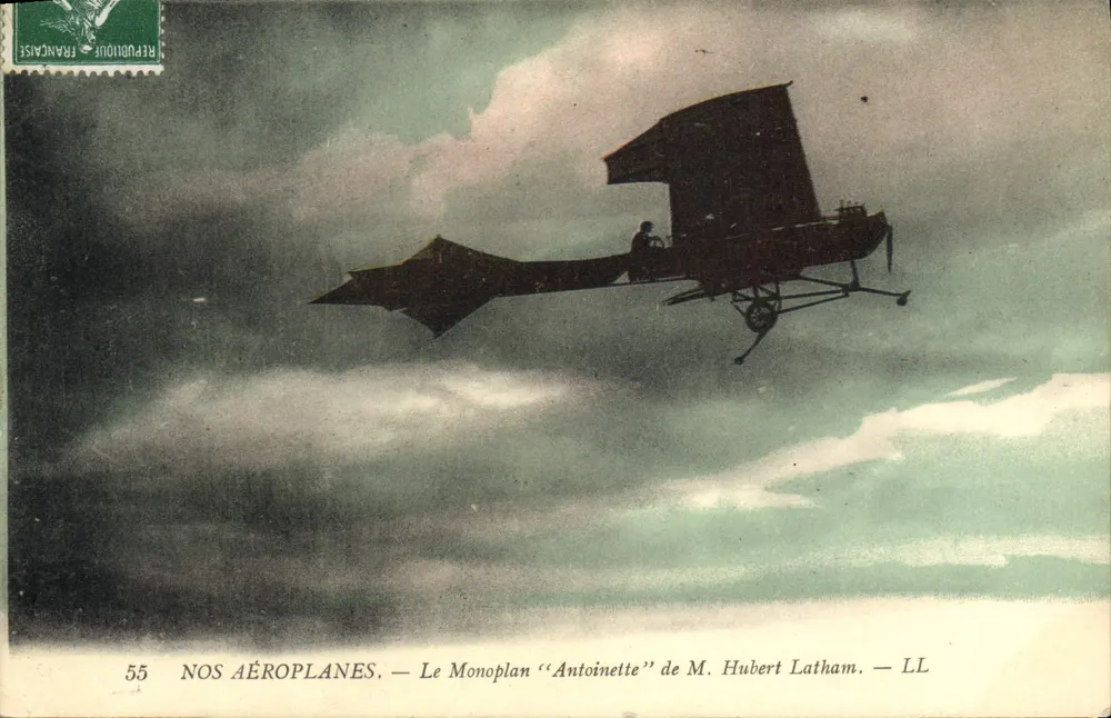 Der Monoplan "Antoinette" von M. Hubert Latham — Nos Aéroplanes, Serie 55 - Vorderseite