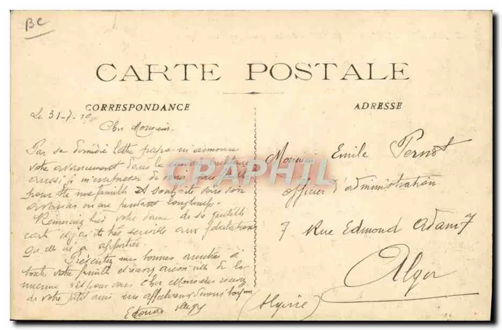 Marseille-Aviation — Aubrun auf dem Weg zum Meer — Foto-Atelier Baudoin Marseille - Rückseite