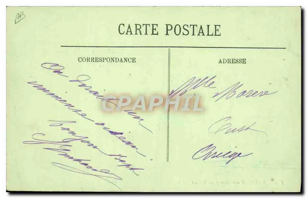 Barrier sobre Monoplan Bériot — LL. — n° 186 - Verso