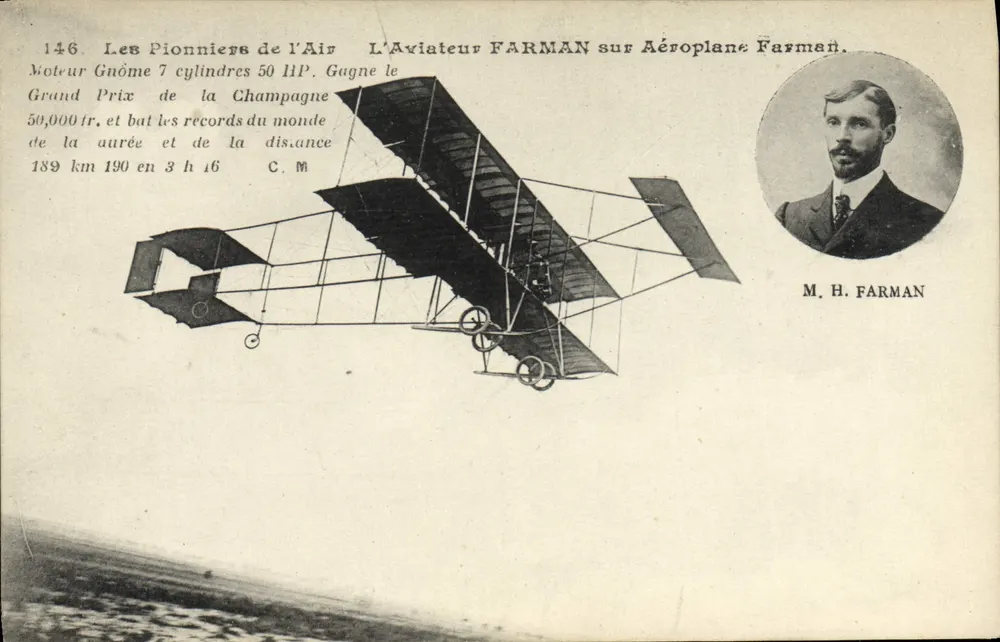 Les Pionniers de l'Air — L'Aviateur FARMAN sur Aéroplane Farman — n°146 - Recto