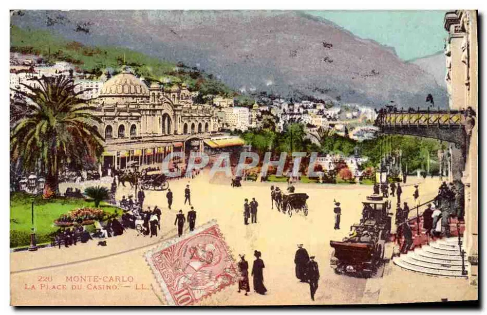 Monte-Carlo — A Praça do Cassino — L.L. n°220 - Frente