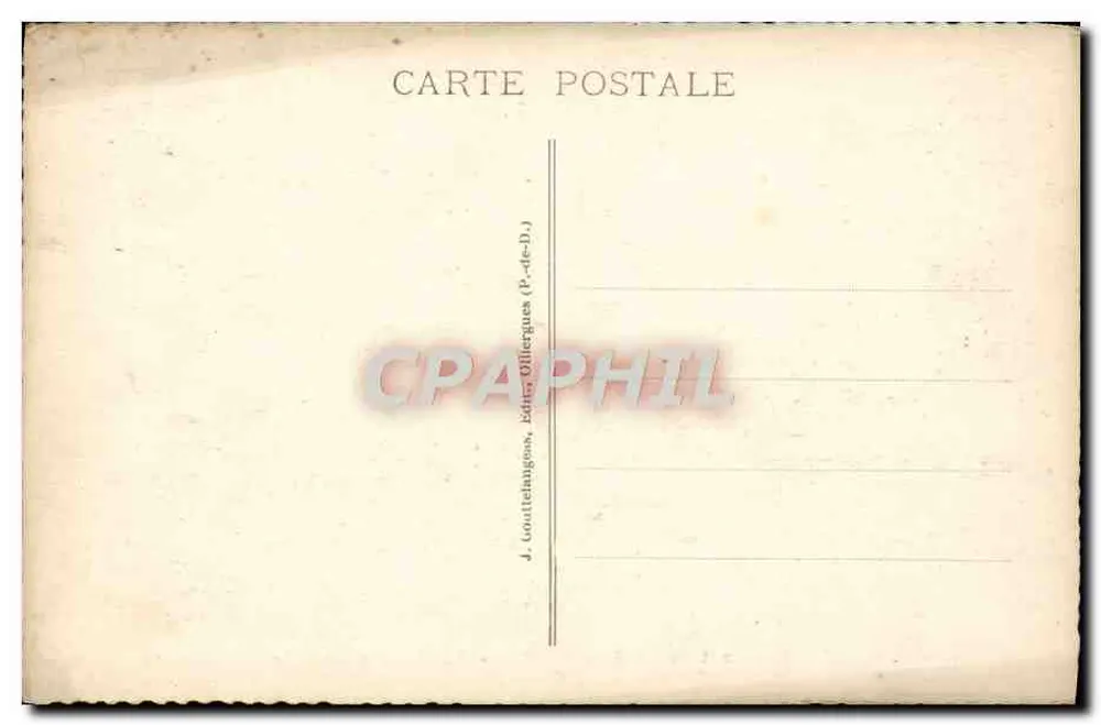 Sommet du PUY de DOME — Ruines du Temple de Mercure — J. Gouttingues, Éditeur Ollergues (P.-d.-D.) - Verso