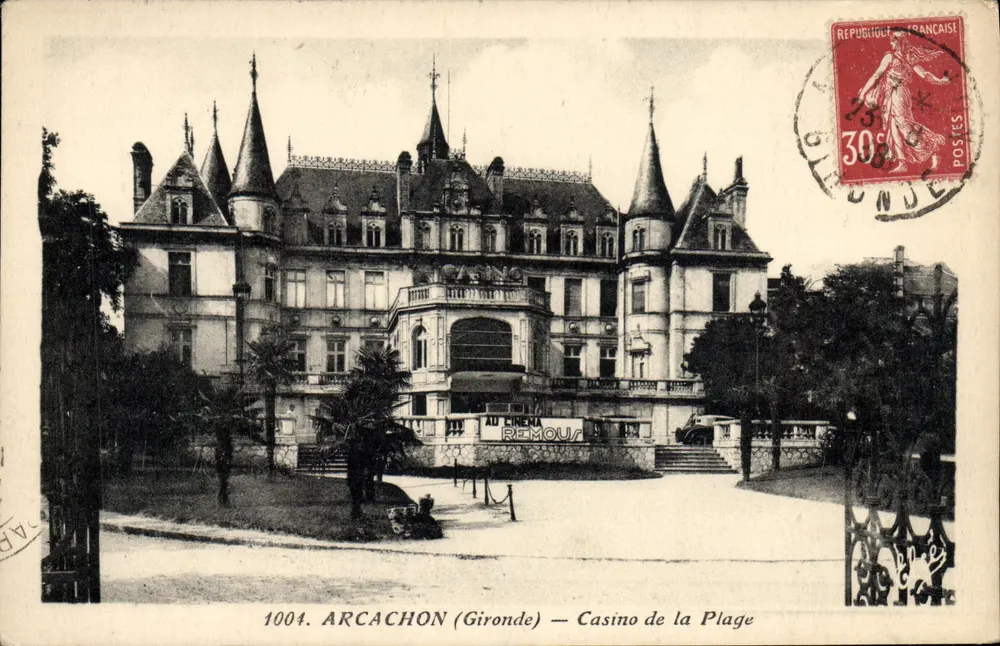 Arcachon (Gironde) — Casino da Praia — editor L. Chatagneau, n° 1004 - Frente