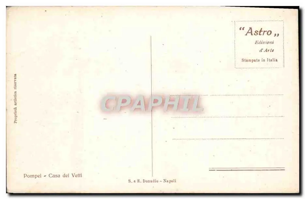 Pompeia - Casa dei Vettii — editor 'Astro' e número de série não visível - Verso