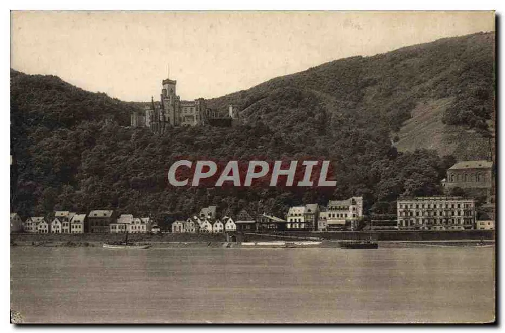Schloss Stolzenfels e Capellen — Königsgarten — Verlag von Edmu. von König, Heidelberg, No. 3589 - Frente