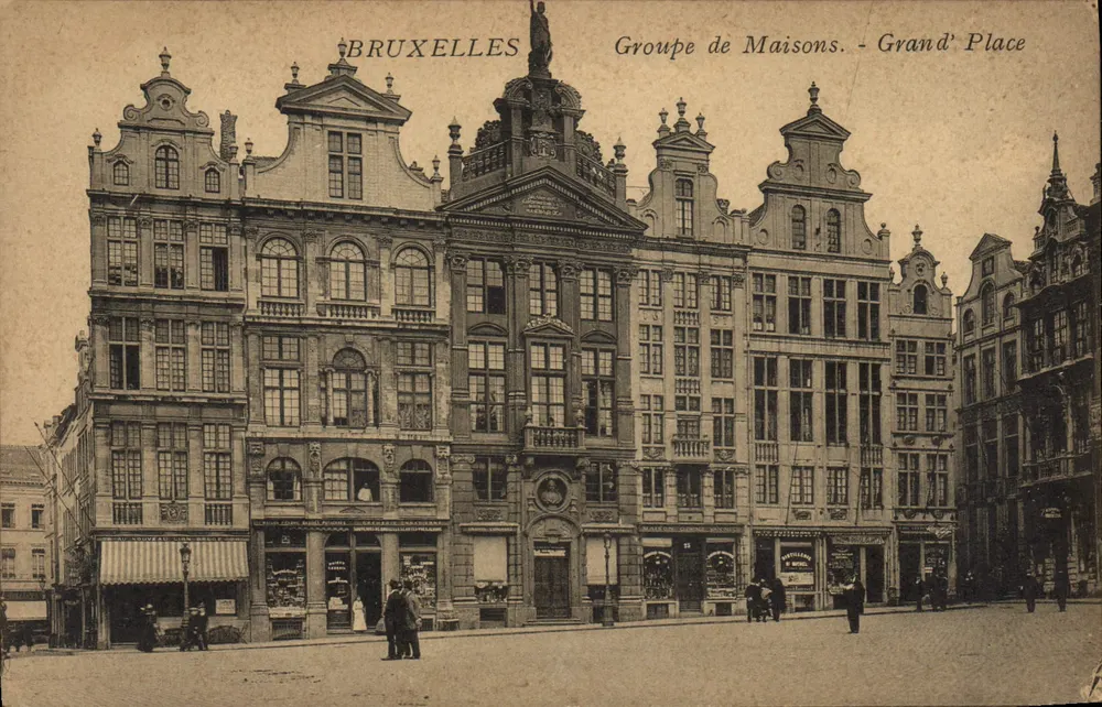Brüssel — Gruppe von Häusern - Grand' Place - Vorderseite