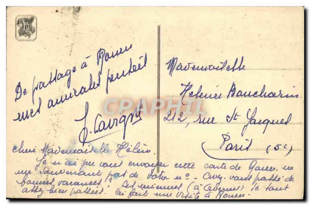 Jeanne d'Arc au Bucher — La prière pour la France et pour la Paix — M. Real del Sarte, Grand Prix National - Verso