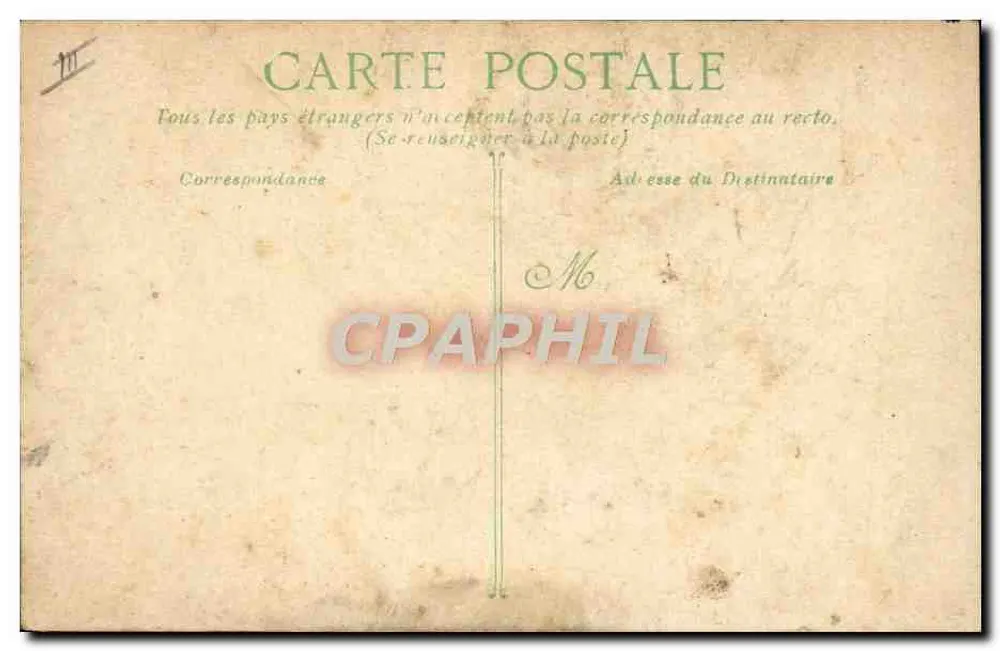 Henri Farman battant le record de l'aéroplane — Éditeur L.V.20, n° 3436 - Verso