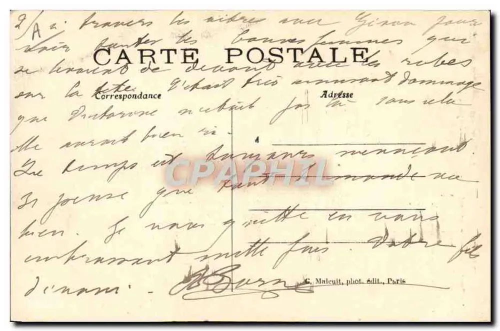 Paris — Der Gipfel der Eiffelturm — 3. Plattform — C. M. - Rückseite