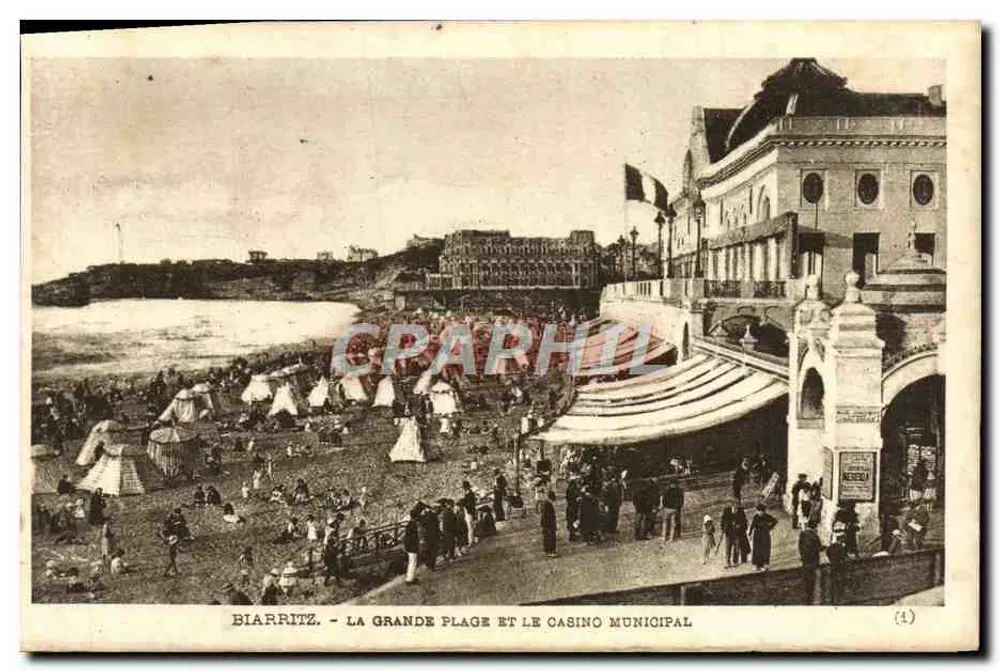 Biarritz - Die Grande Plage und das Municipale Casino — (4) — Bélogravure Labouche Frères, Toulouse - Vorderseite