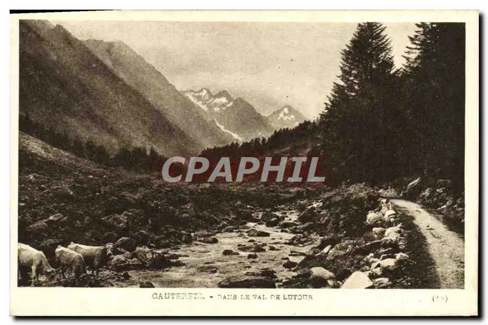 Cauterets - No Vale do Lutoir — Héliogravure Laconcie Frères, Toulouse - Frente