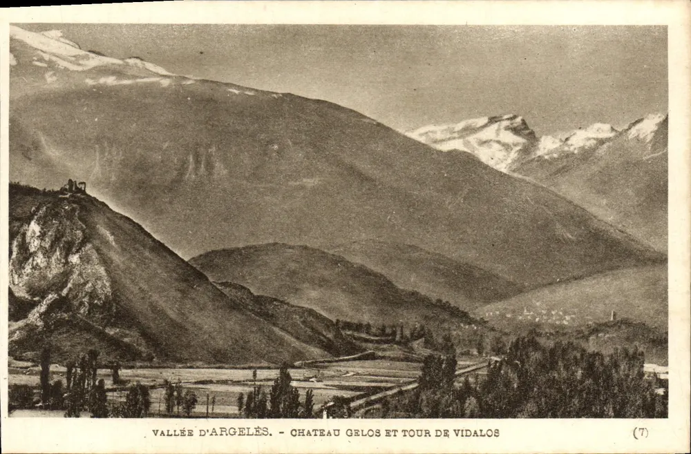 Tal von Argelès — Schloss Gelos und Turm de Vidalos — (7) — Héliogravure Labouche Frères, Toulouse - Vorderseite