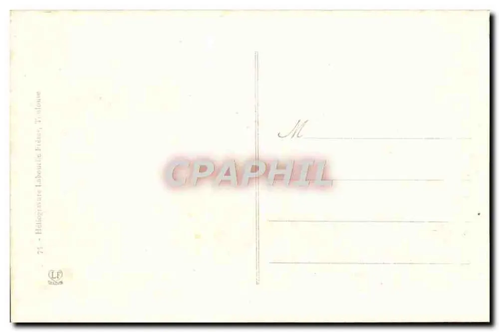 Pau — A Cadeia dos Pirineus — editor Héliogravure Laboucine Frères, Toulouse, n° (4) - Verso