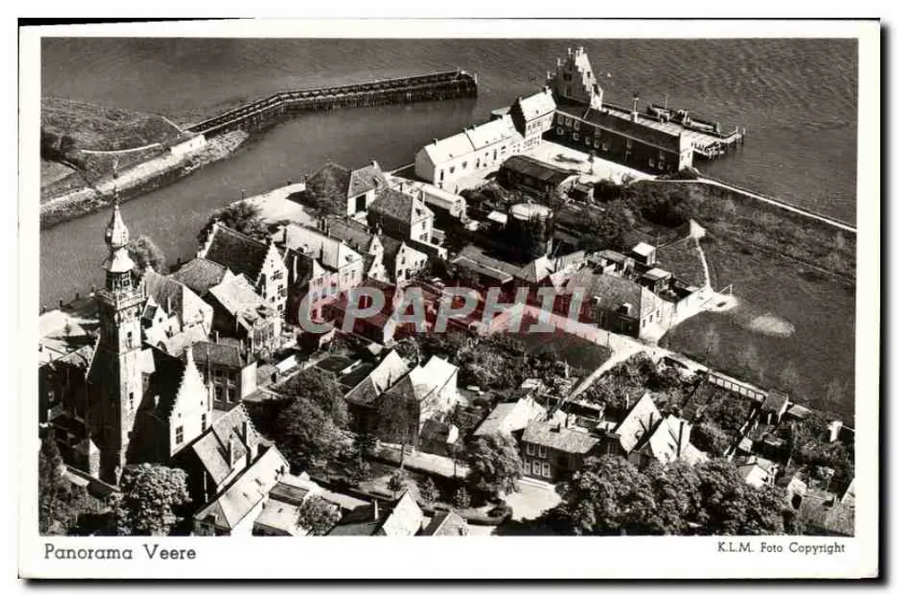 Panorama de Veere — vista aérea — K.L.M. Foto Copyright - Frente
