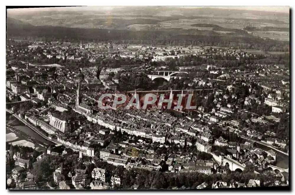 Vista aérea de Berne — Fliegeraufnahme Bern — editor O. Wyrsch, Bern - Frente