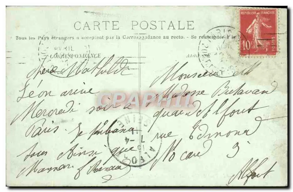 Angers — O Ponte do Centro e a Catedral — LL. - Verso