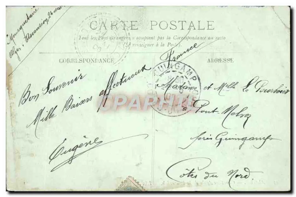 Algéro — Cimetière Arabe de la Bouzaréah — éditeur impr. A. Lévy, n° 43 - Verso