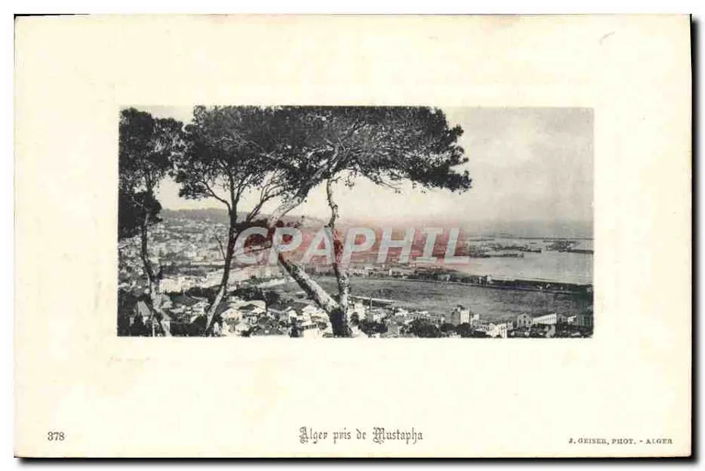 Alger tomado de Mustapha — vista panorâmica — J. Geiser, Fot. - Alger - Frente