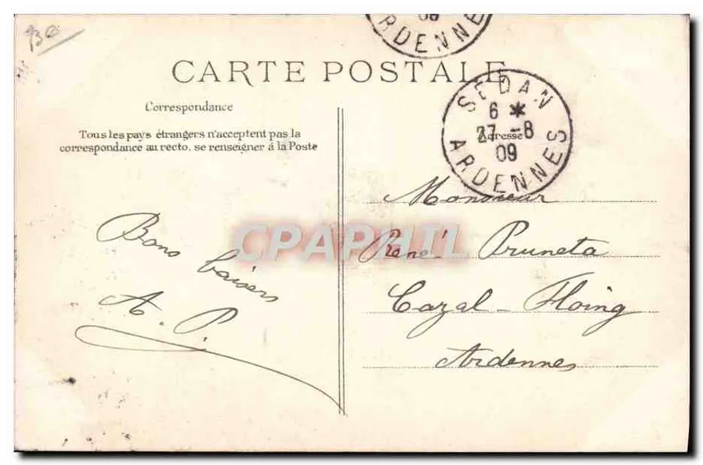 O Avião de M. Ader — Esportes - Aviação — Editor E.D. n°19 - Verso