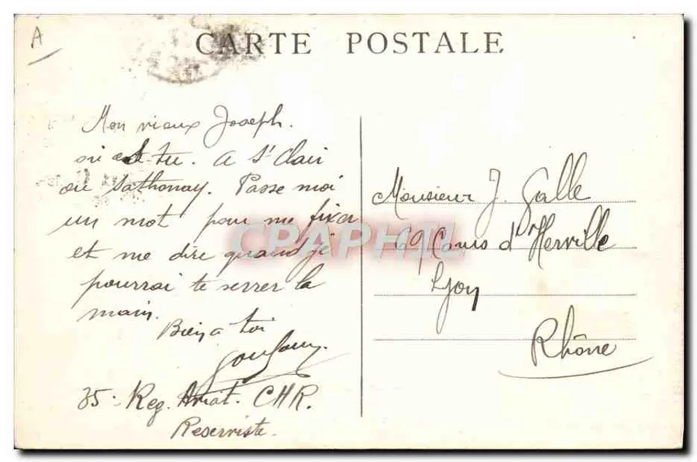 Bréguet XIV im Flug — Bron-Aviation — Bonnard phot., Loyettes - Rückseite