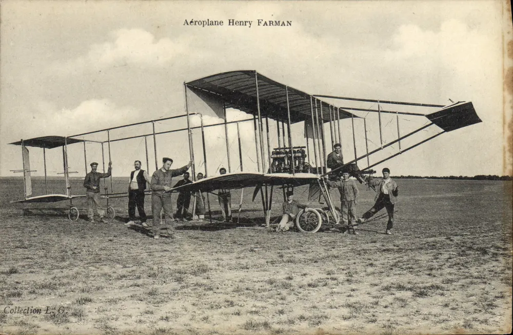 Avião Henry Farman — Coleção E. G. - Frente