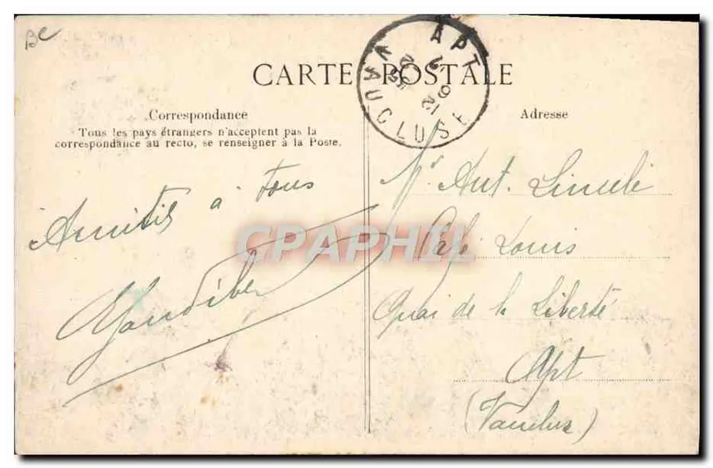 Pierre LANDRON, auf einem Pischhoff-Monoplan — Ausgabe ELD — Seriennummer nicht sichtbar - Rückseite