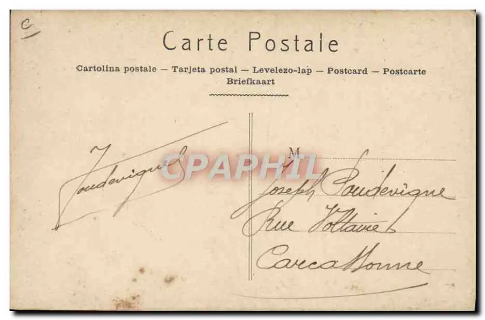 Paulhan — Retrato — H. Mommy, Paris, n°3098 - Verso