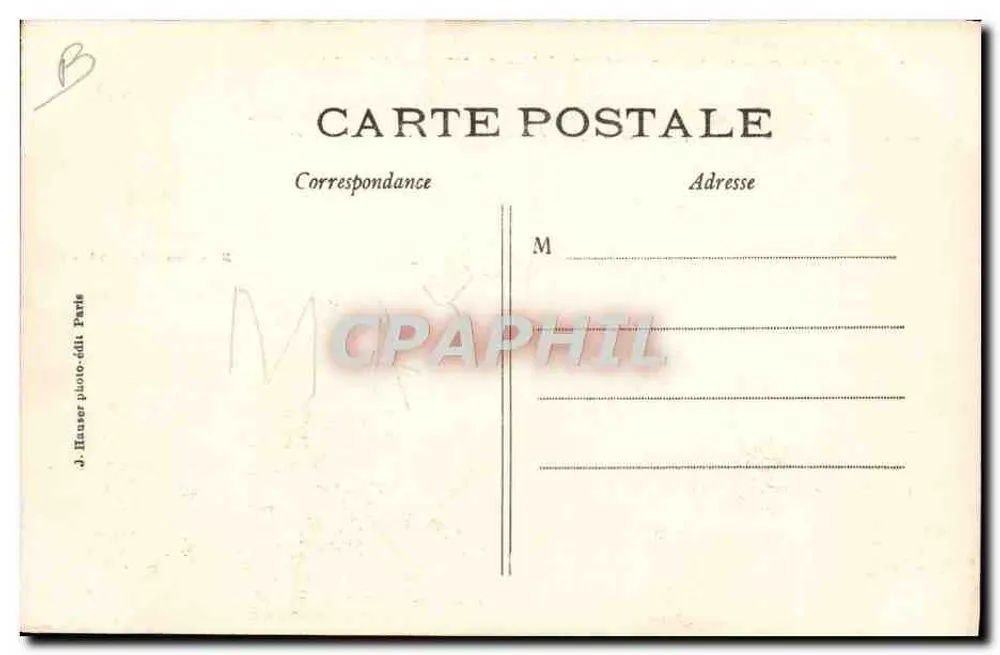 M. o Conde de LAMBERT — aluno de Wilbur Wright — J. Hauser photo-edit Paris - Verso