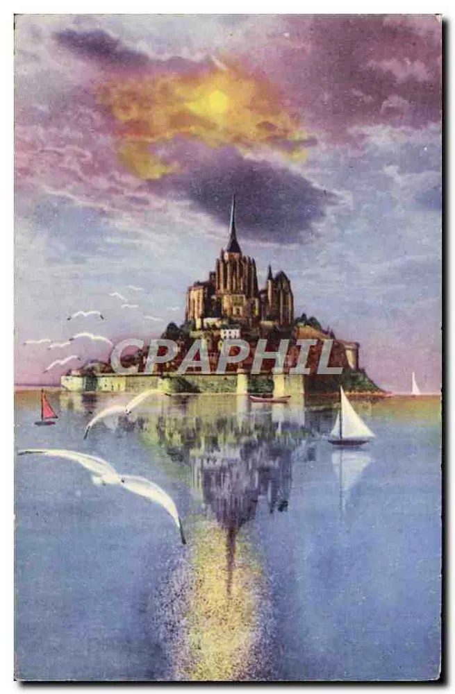Mont-Saint-Michel — vista do muro — Edição A. la Porte du Mont-Saint-Michel, n° 206 - Frente