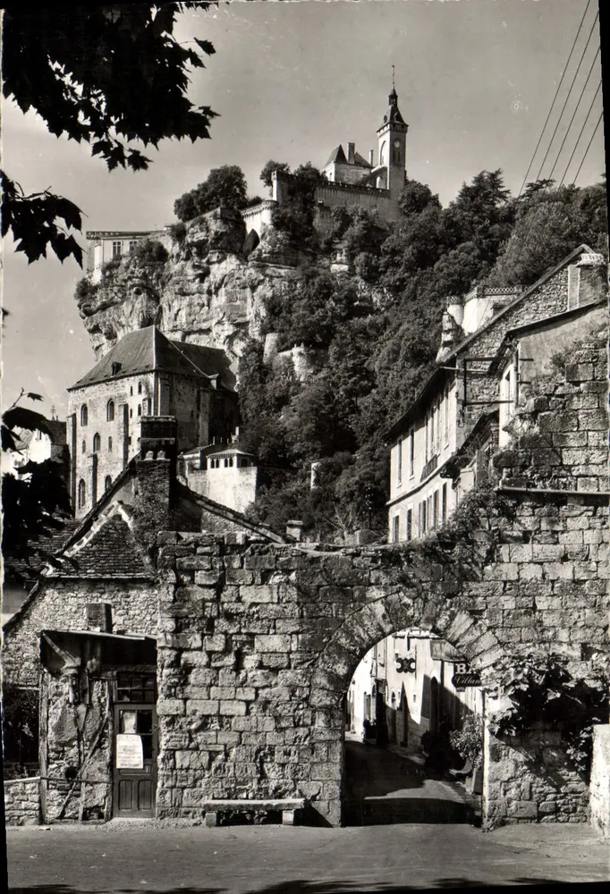 Rocamadour — Tor des Figuier — Eingang in die Stadt — Cie des Arts Photomécaniques, Paris - Vorderseite