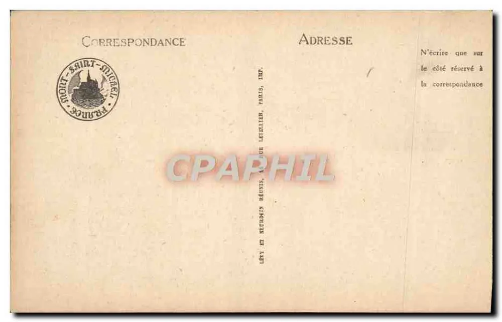 Monte-São-Miquel — Lado Leste. — Editor: Lévy et Neurdein Réunis, Paris. - Verso