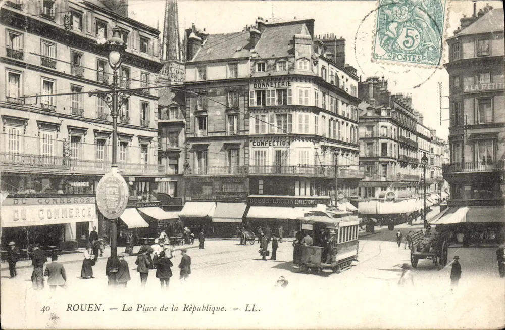 Rouen — La Place de la République — LL. — Imprimeur LL. — N° 40 - Frente