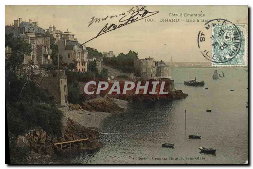 Costa da Esmeralda — Bric à Branc — Dinard, G.T. — Coleção Genmain fils, Saint-Malo - Frente