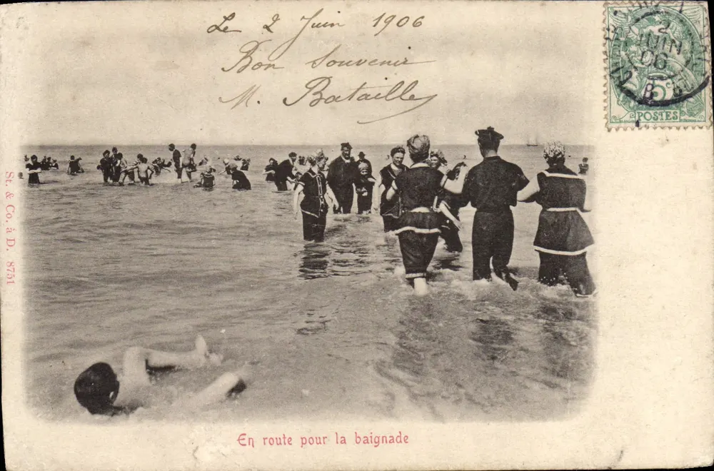 Banho no mar — Em direção ao banho — St. & Co. à D. 8731 - Frente