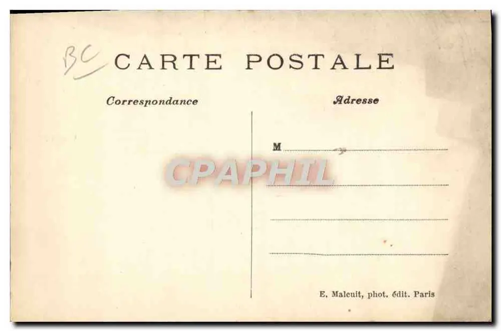 Aviation — Monoplan MORANE - Motor Gnôme 50 HP geflogen von VERREPT E.M. — E. Malecuit, phot. pub. Paris - Rückseite