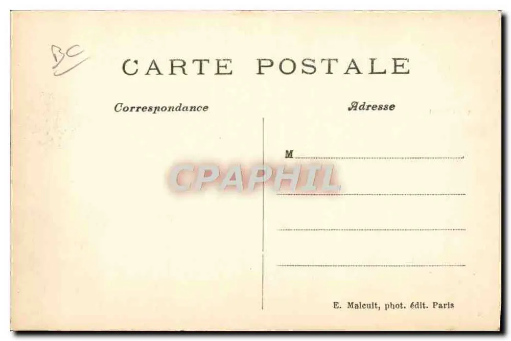 Luftfahrt — Monoplan Blériot geflogen von Conneau (L'Beaumont) gewann Paris-Rome — E. M. - Rückseite
