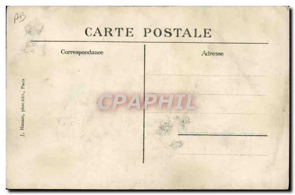 Blériot-Monoplan, geflogen von Garros — 1512 — J. Hauser, phot-édit., Paris - Rückseite