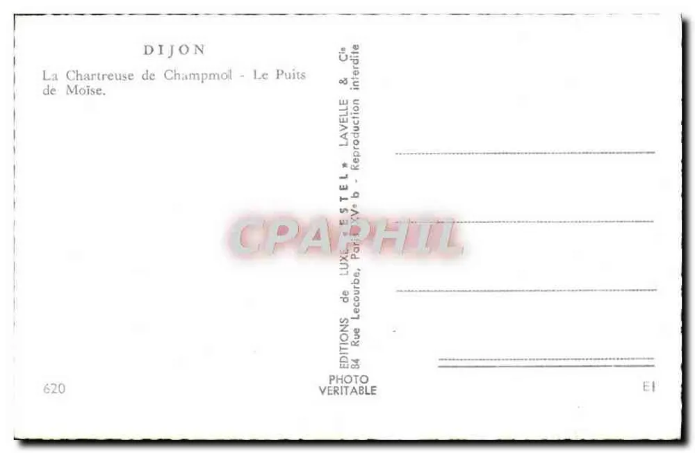 A Chartreuse de Champmol - O Poço de Moisés — Edições de Luxo Estel, Paris - Verso