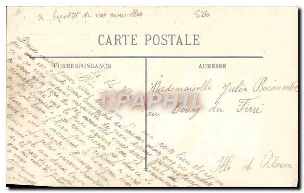 Arras — Rathaus und kleine Place vor dem Krieg 1914 — LL - Rückseite