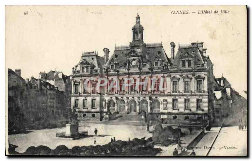 VANNES — O Hotel de Ville — Coleção David - Frente