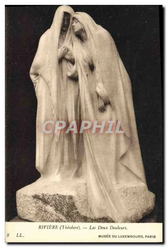 Die Zwei Schmerzen — Skulptur von Théodore Rivière — Musée du Luxembourg, Paris - Vorderseite