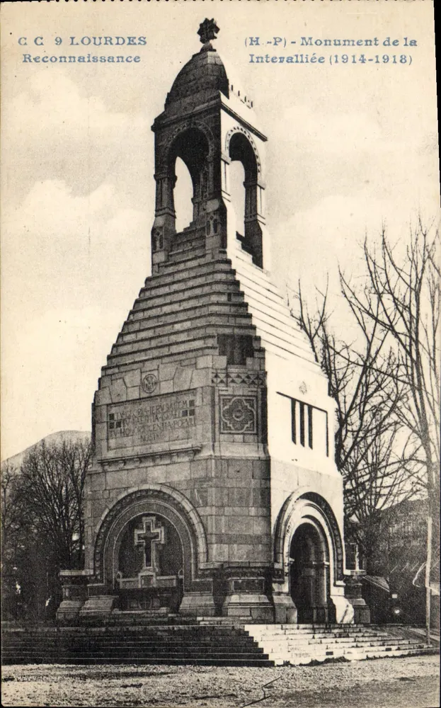Monumento da Interalliée (1914-1918) — Lourdes — editor H.-P. - Frente