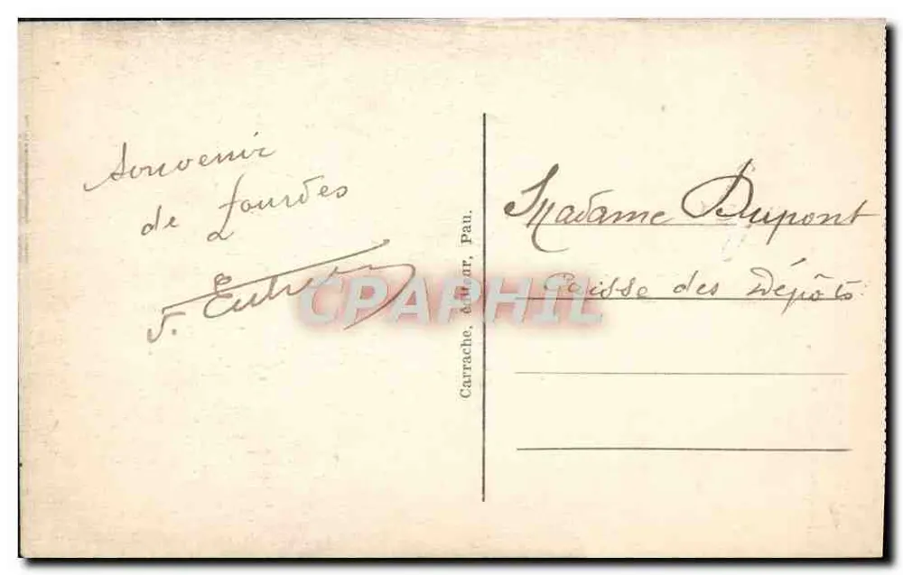 Monumento da Interalliée (1914-1918) — Lourdes — editor H.-P. - Verso