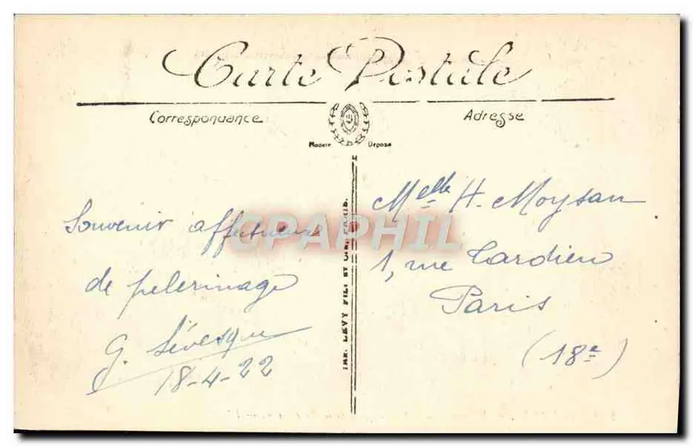 LOURDES — Die Grotte vor dem Abgang der Prozession — LL. — n° 269 - Rückseite